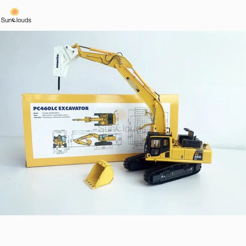 

For KOMATSU PC460LC-8 KOMATSU crushing hammer excavator 450 engineering vehicle 400 alloy vehicle Model 1:50 Die Cast Model Toy