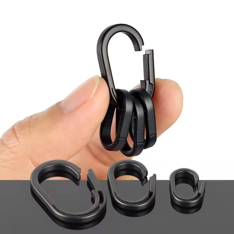 Titanium Alloy Keychain Key Ring Connector Ring Fast-Attach Mini Lanyard Car Key Ring EDC