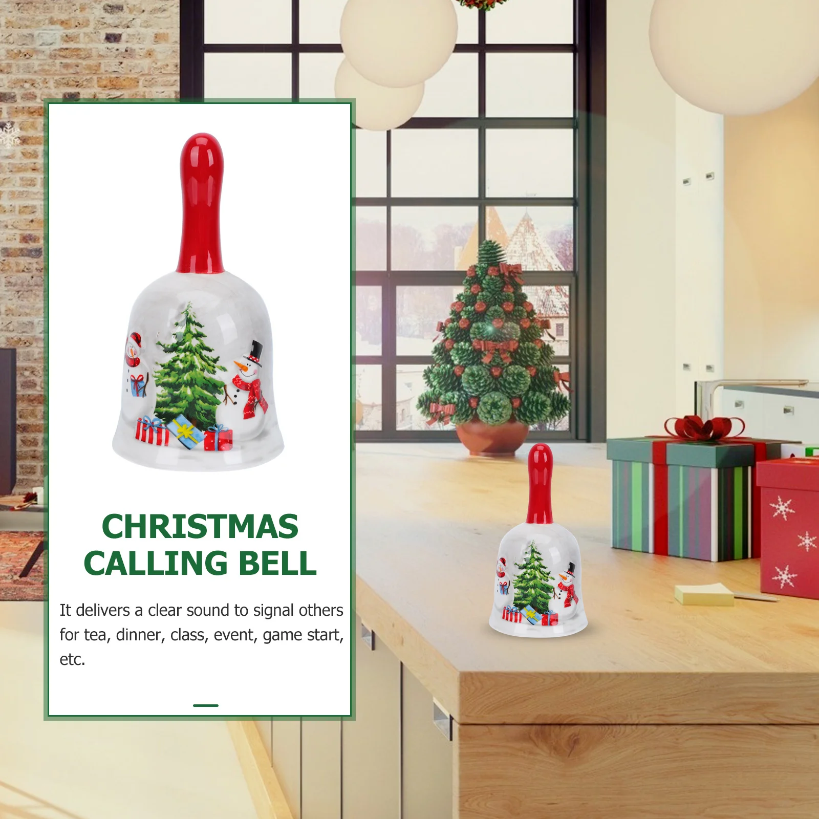 

Bell Christmas Call Crafts Jingle Hand Bells for Decoration Handmade Handheld Décor