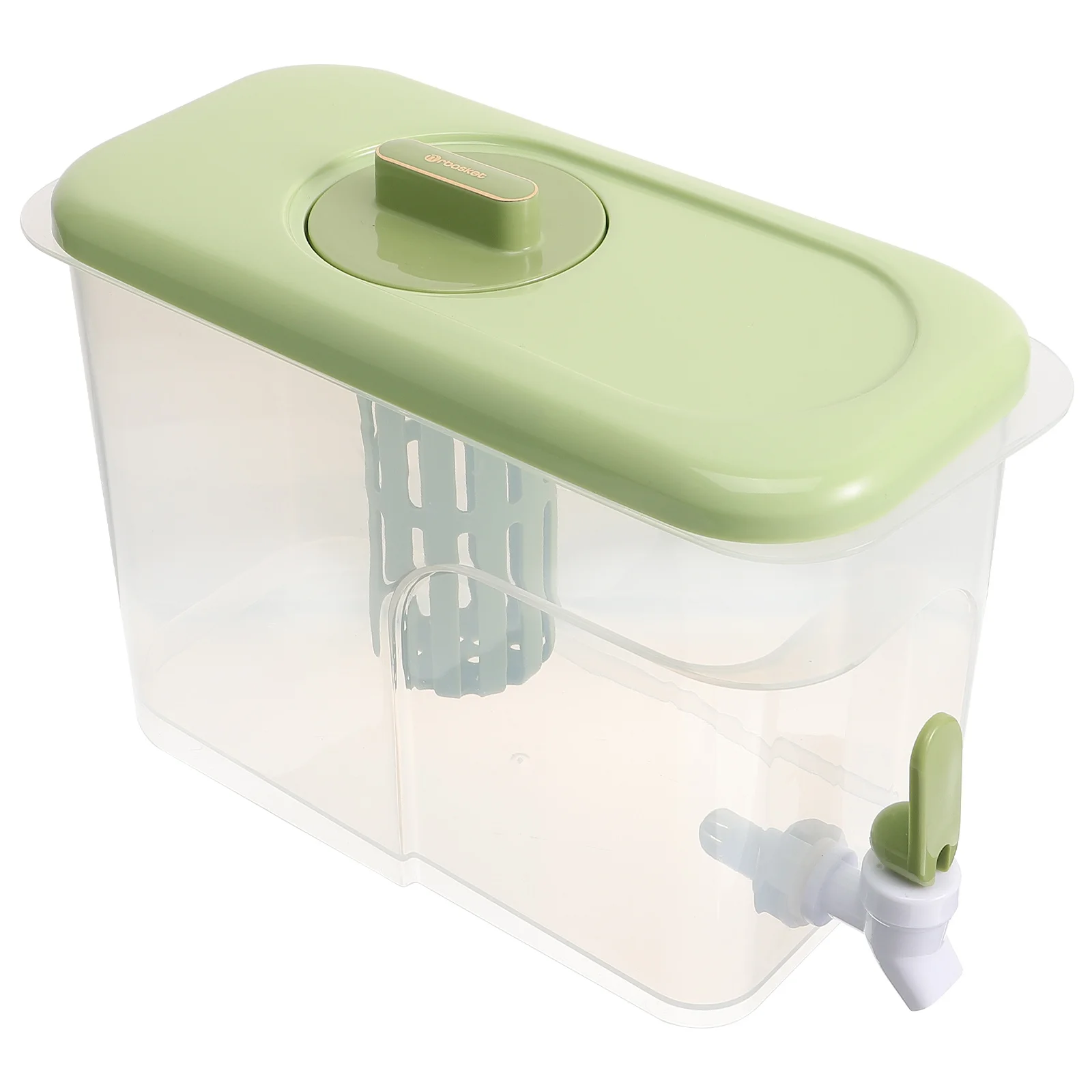 

Cold Water Pitcher Beverage Dispenser Large Capacity Silicone Lid Juice Faucet Home Office Drink Countertop Fridge Storage