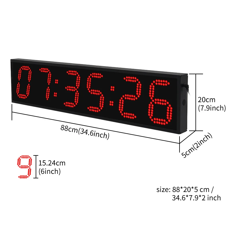 CHEETIE CP028 6 Inch LED Sport Electronic Marathon Running Clock Countdown Race Timer with Stand