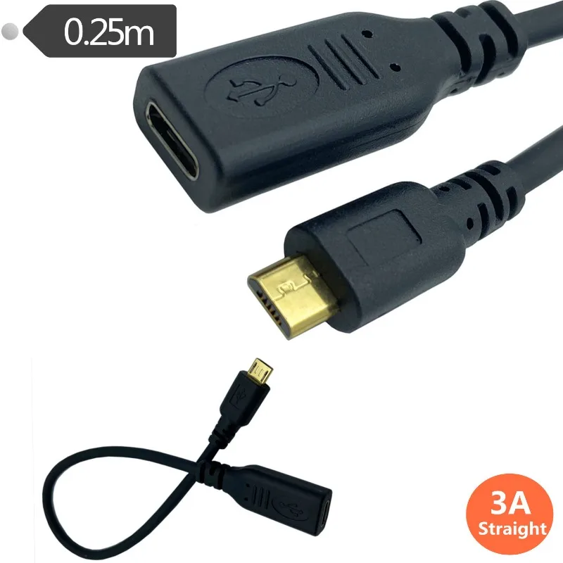 3A Type-C to Micro 5P Adapter Cable with Gold-Plating USB3.1 TYPE-E to Type-CF Front Panel Wire 10Gbps High Speed