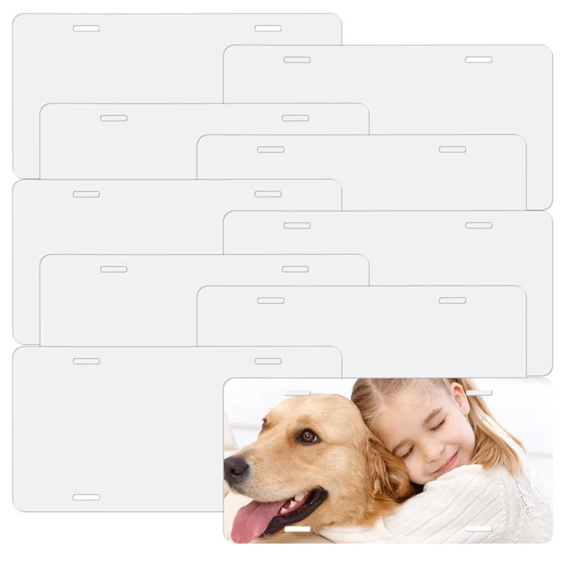 

10PC Sublimation License Plates Blank Heat Transfer Plates Diy Picture Blank License Plate Aluminium Blank License Platen01r