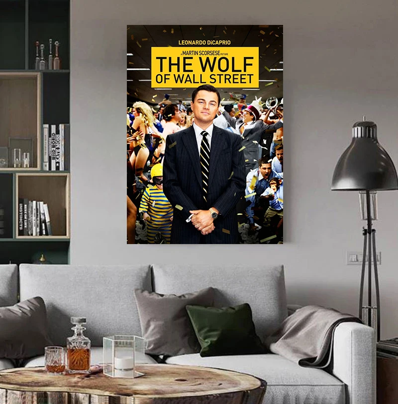 Classic Movie The Wolf of Wall Street Posters and Prints Leonardo DiCaprio Canvas Painting Car Pictures Living Room Home Decor
