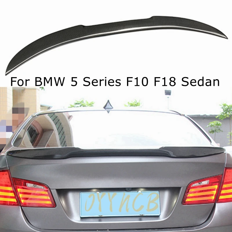 

ДЛЯ BMW 5 серии F10 F18/F10 M5 седан M стиль задний спойлер из углеродного волокна крыло багажника 2009-2017 FRP глянцевый черный кованый карбон