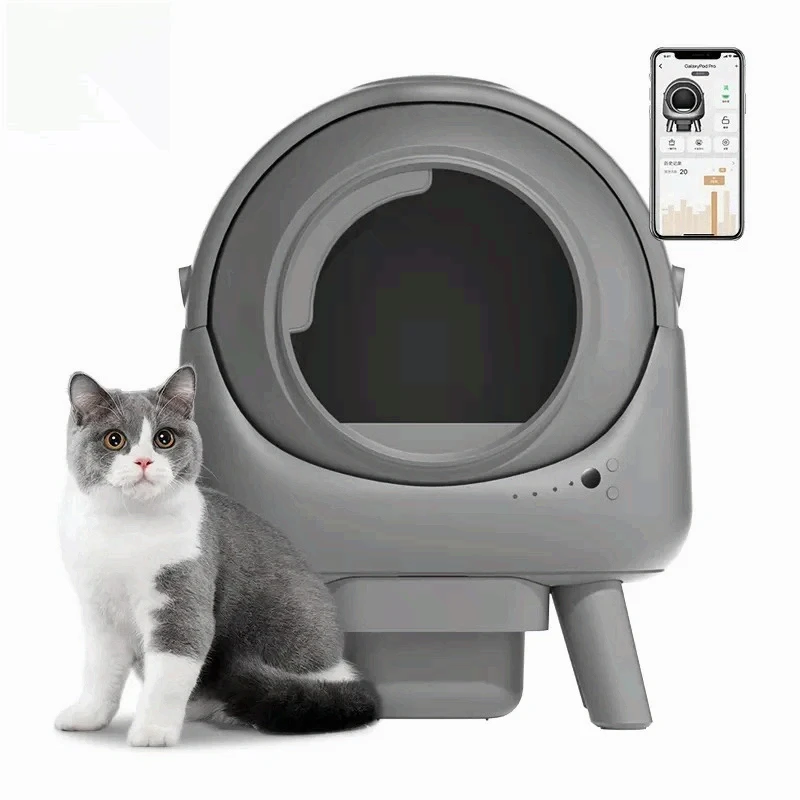 Smart App-controlled Cat  Box - Large Fully Automatic | Self-cleaning Splash-proof Cat Toilet