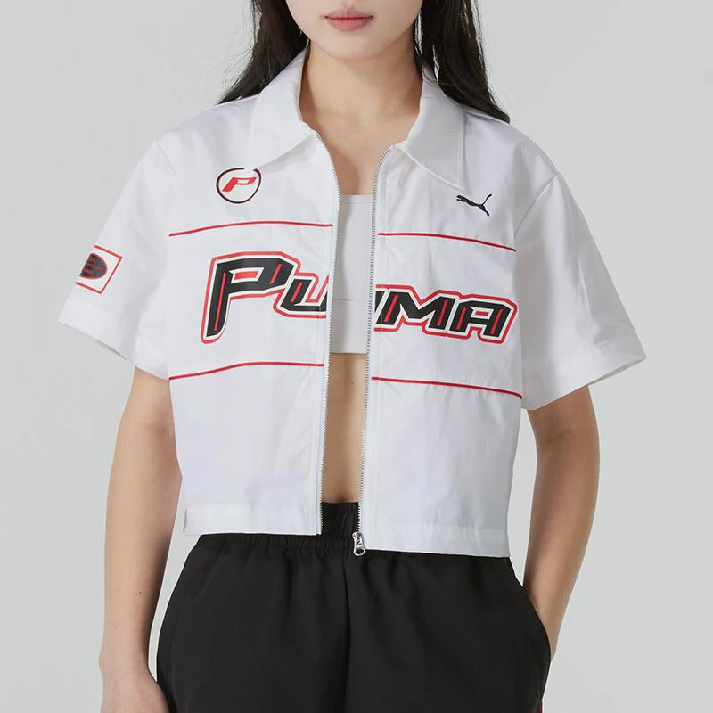 

Puma Genuine 2025: весна-лето, женская укороченная спортивная куртка с контрастным воротником 633645-02