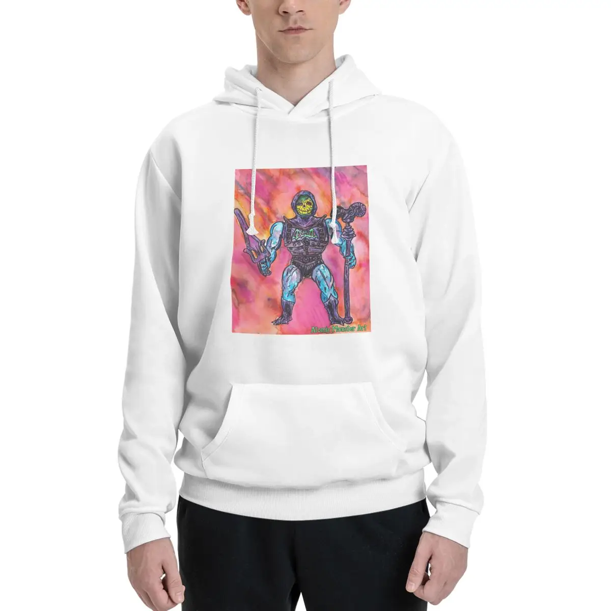 Skeletor Masters Of The Meowniverse 2 Couples Plus Velvet Hooded Sweater Graphic Vintage Leisure beautiful Hooded rope pullover