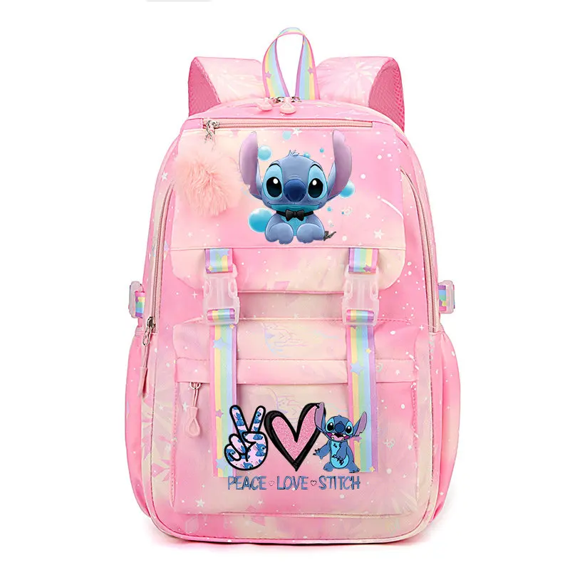 Hot Lilo And Stitch Large capacity Waterproof Backpack for School Kawaii Anime Cosplay Bag Travel Bag School Student Girl Gift