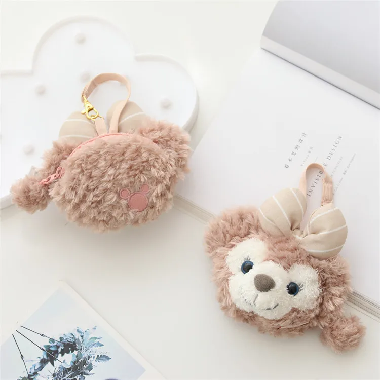 

Кошелек для монет Disney Star Delu Duffy Bear Shirley Mei, мультяшная плюшевая мобильная студенческая кукла, сумочка с подвеской