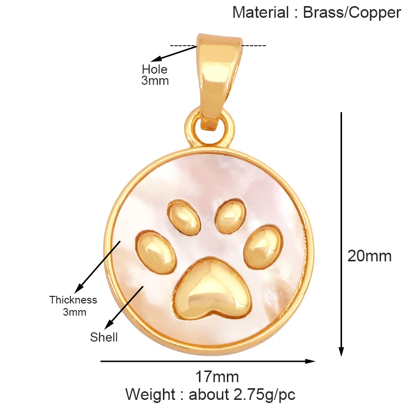 Tier Katze Bär Löwe Leopard Schlange Fuchs Schaf Charm Anhänger, echte 18K vergoldet Halskette Armband Schmuck Komponenten Versorgung S36 – Detail 5