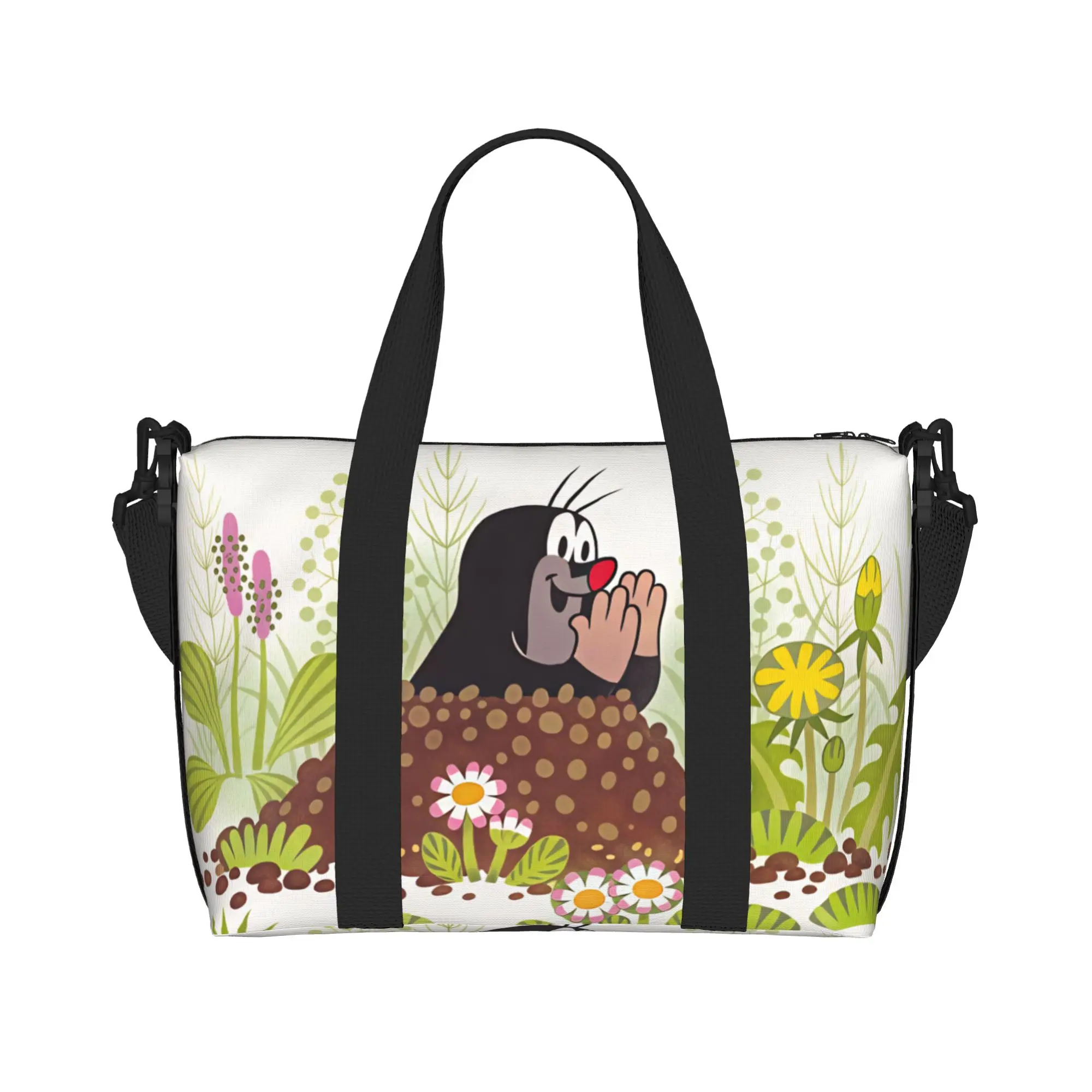 Custom Large Krtek Krtecek T-The L-Little M-Mole Anima Tote Bag Women Cartoon Shoulder Shopper Beach Gym Travel Bag