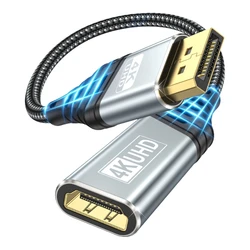 Displayport to HDMI-compatible Adapter 4K DP Male to HDMI-compatible Female Adapters Display Port Converter for Dell Lenovo