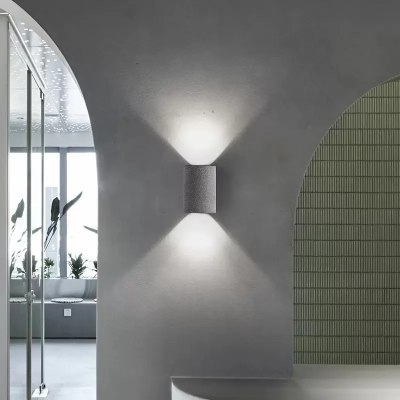 Cement Wall Lamp Industrial  Round Terrazzo Sconces for Home Retro Decorate Restaurant Bar Aisle LED Lamps for Living Room