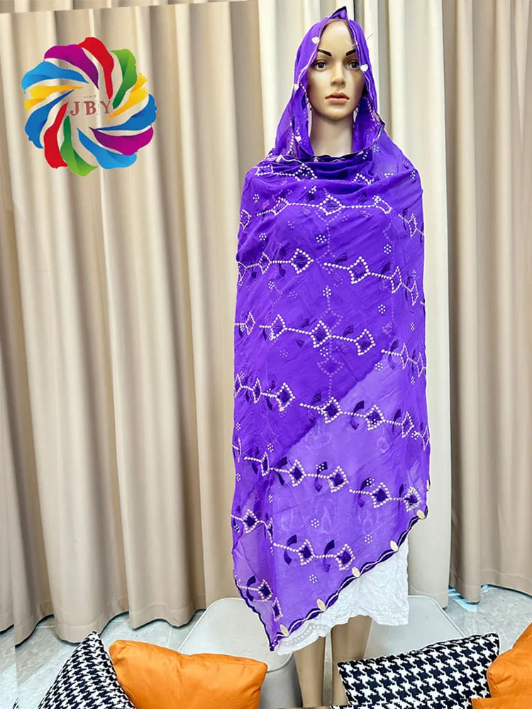 2024 nuova sciarpa Dubai per le donne musulmane Chiffon africano Hijab Islam Hijab Pashmina turbante foulard ricamo scialli