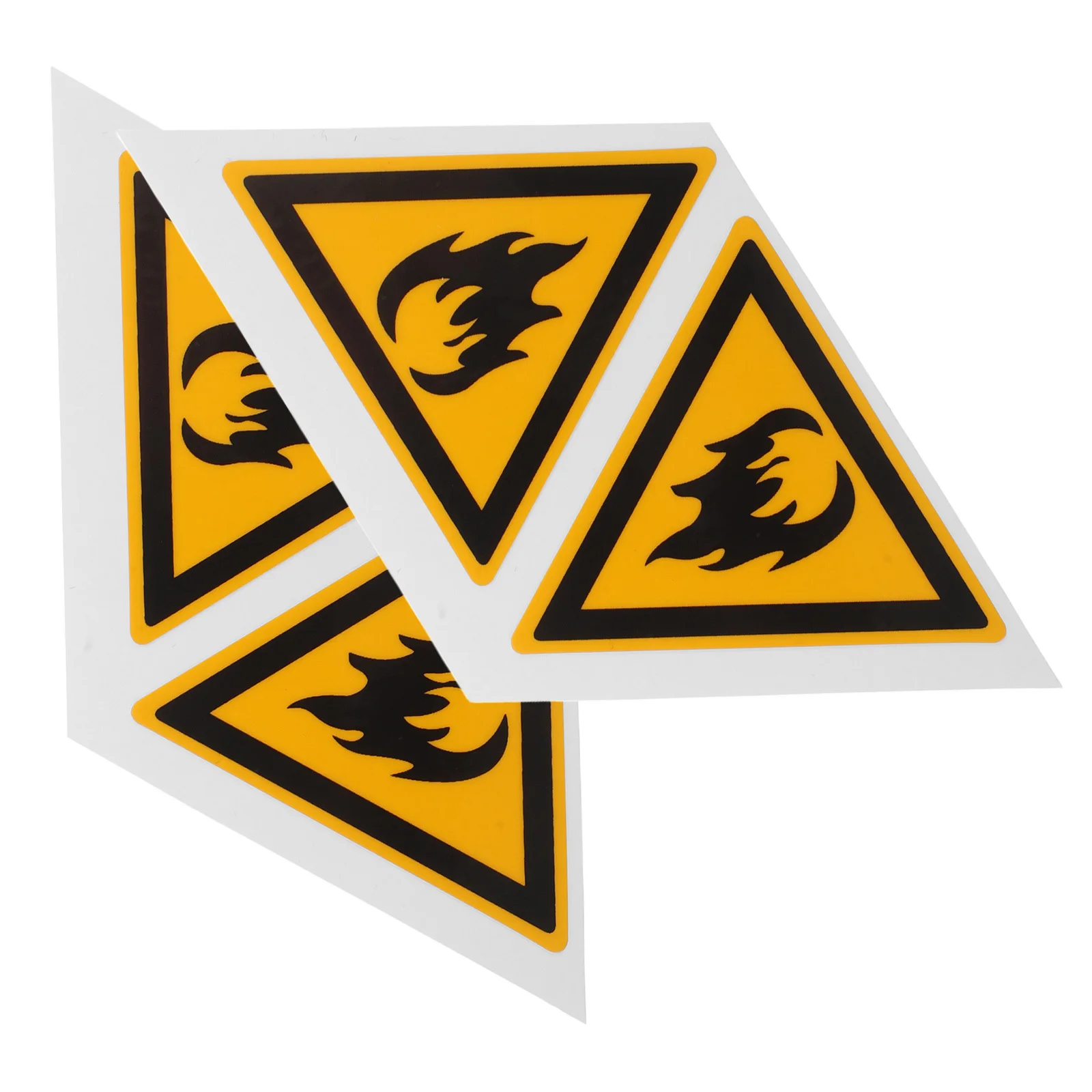 

4pcs Fire Warning Stickers Waterproof For Trash Bins Garbage Cans Outdoor Indoor Safety Sign Flame Alert Decal Bin Label