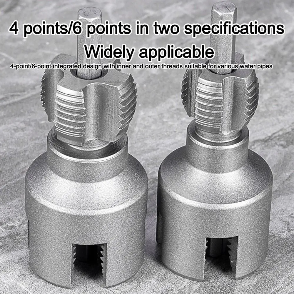 New 4/6 Points Pvc Pipe Threader Kit Internal/External Thread Fast Thread Tap Pipe Threader Pipe Waterpipe Tapping Tool