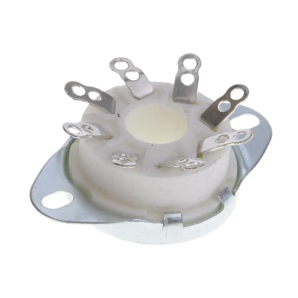 GZC8-Y-6 Ceramic PCB Mounting Tube Socket for KT88/6550/EL34 6SN7 6N8P