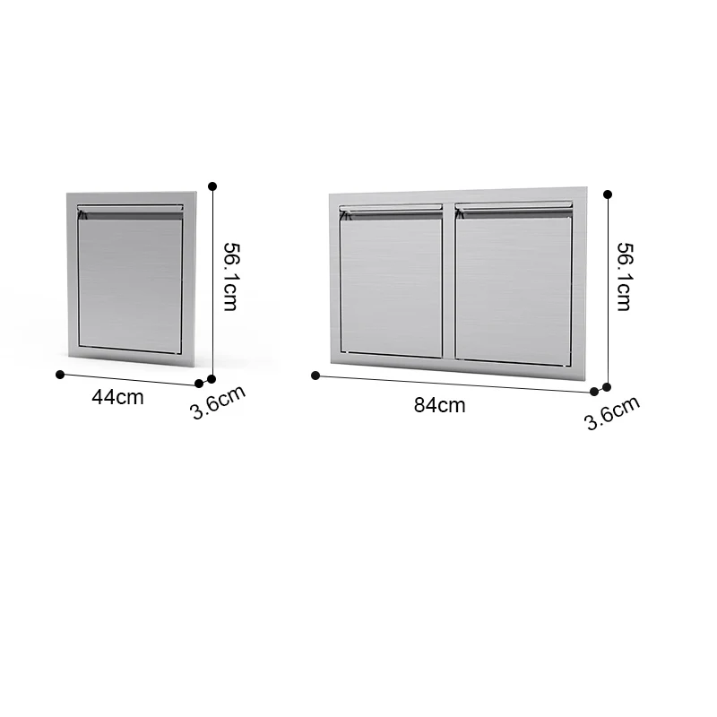 Countertops Indoor/Outdoor Modular Stainless Steel Kitchen Cabinets with Drawers and Doors