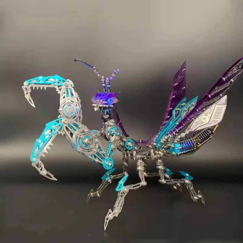 DIY المعادن 3D الميكانيكية الصلاة السرعوف التجمع آلة لعبة مجسمة الصبي هدية عيد ميلاد اليد خياطة التماثيل الإبداعية