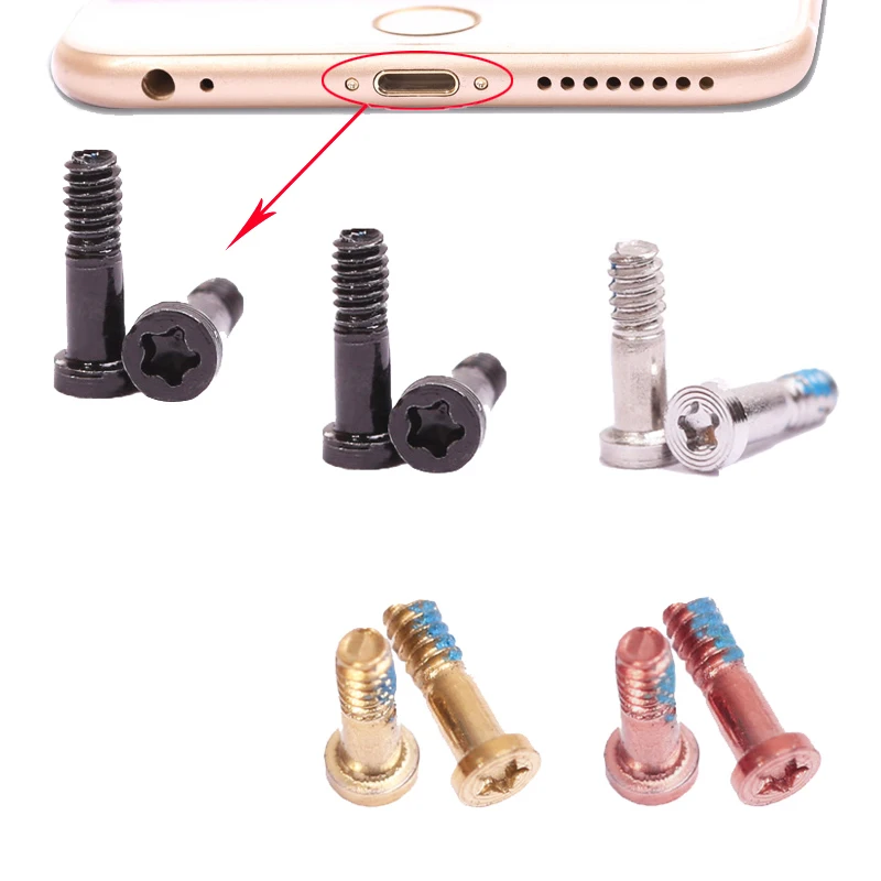 4Pcs Pentalobe Bottom Charging Port Screws Replacement for Apple iPhone 15 14 13 12 11 Pro Max Mini X XS XR 8 7 6S 6 5S