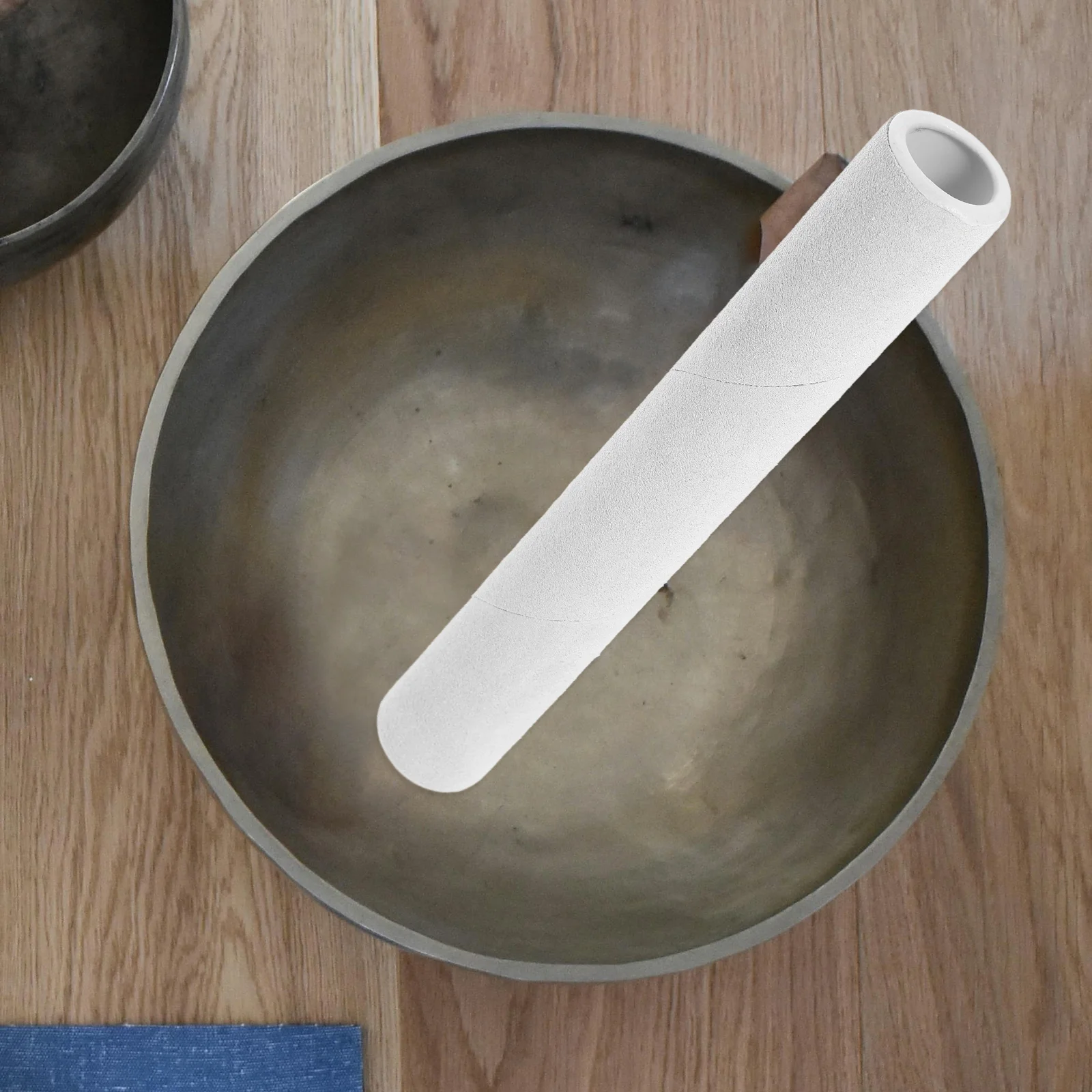 

Crystal Singing 20cm Sound Bowl Rod Crystal Singing Bowl Mallet Sheepskin Stick Sound Rod Musical Accessories for Studio Concert