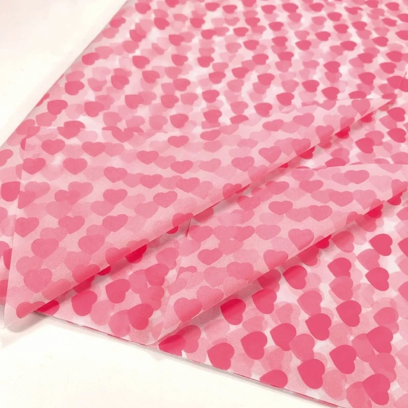 50 Sheets Red Heart Tissue Paper 50x70cm – Gift Wrap for Wedding, Valentine's Day, Birthday, Anniversary