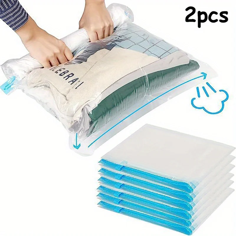 2 قطعة/المجموعة كيس ضغط بدون مضخة! كيس توفير المساحة - لا حاجة إلى فراغ أو مضخة أثناء السفر، بأسعار معقولة ومريحة للغاية #1