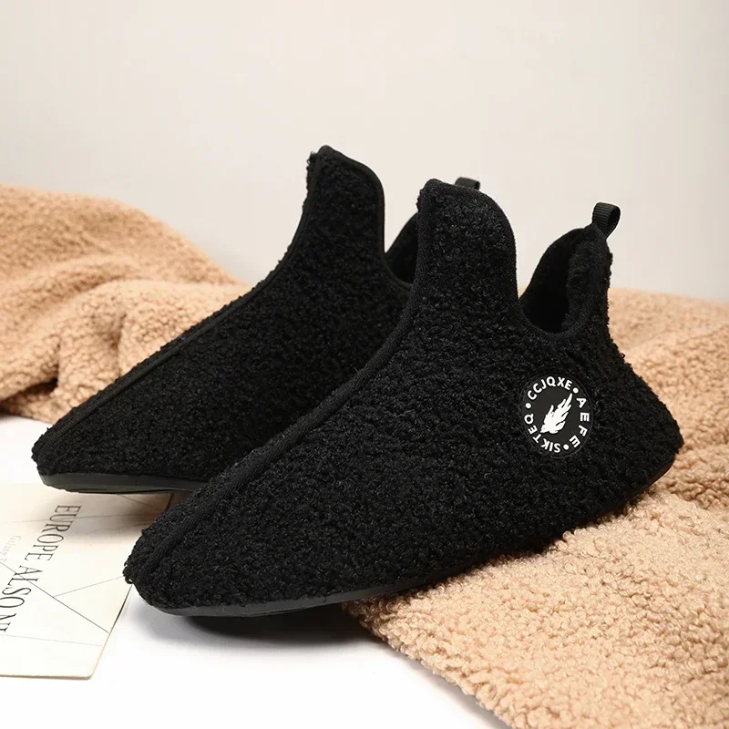 New Men Winter Slippers High Quality Light Weight Design Shoes Fashion Women Plush Slipper Warm Slip on Casual Shoe for Couples