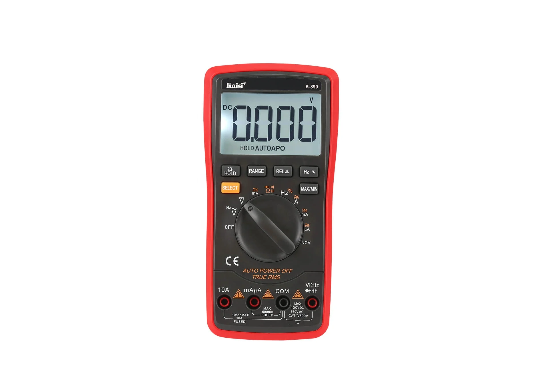 Kaisi K-890 Phone Repair Fully Protected Large LCD Display Auto Range Digital Multimeter