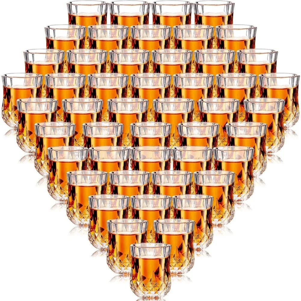 

Набор мини-стакалов Meanplan 1,7 унции, дегустационные стаканы с тяжелой основой, прозрачная чашка для выстрела, милые мини-чашки для вина Cordial для сервировки виски,