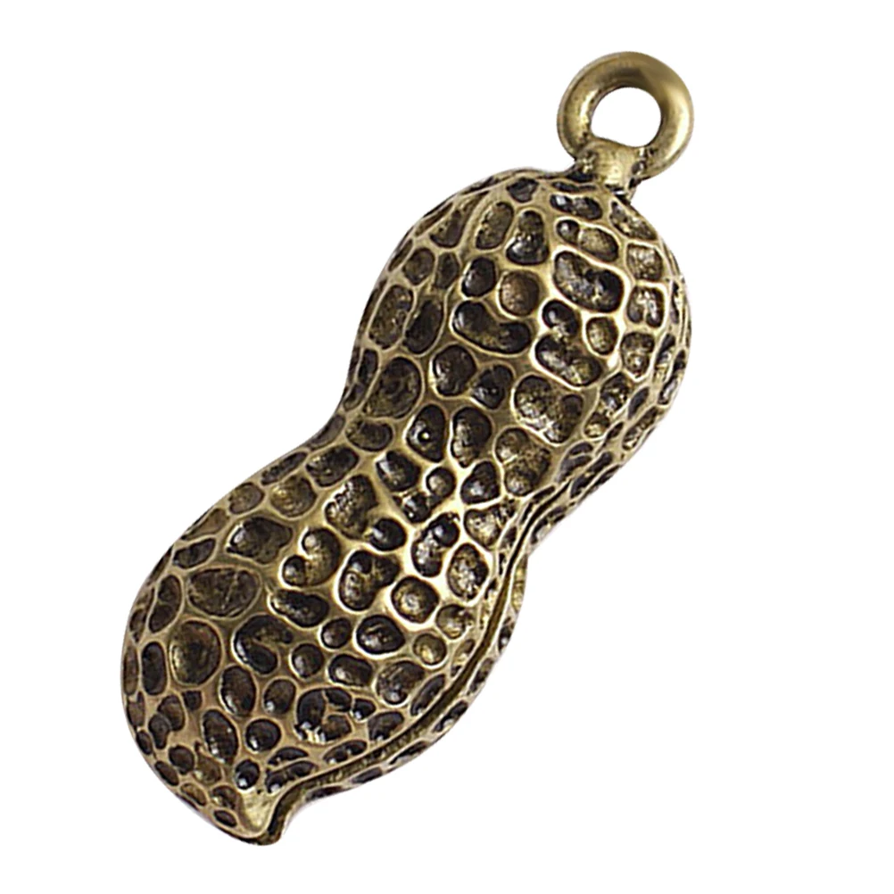 

Brass Peanut Pendant Bag Charm Creative Hanging Accessory Jewelry Component Brass Keyring Decor Decorative Keyring