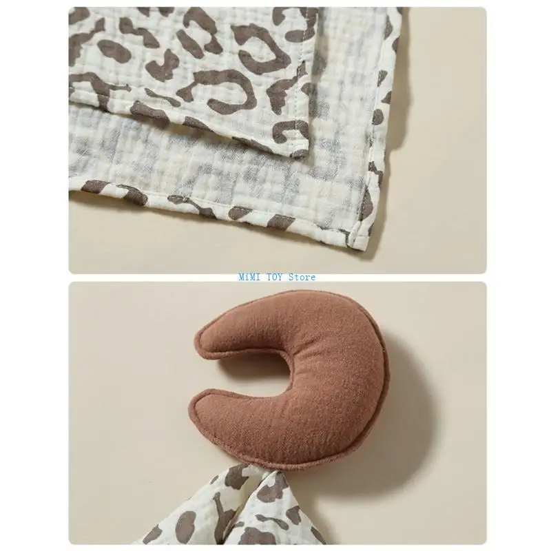 

24BE Infant Teething Towel Baby Soothing Bib Newborn Lovely Rattle Teether Burp Cloth