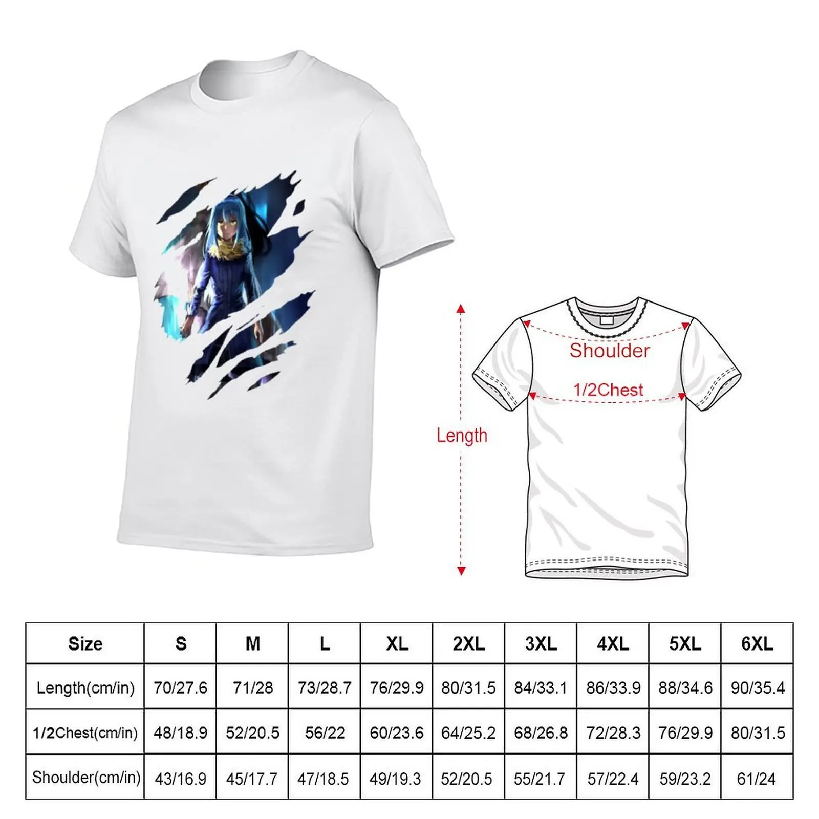 Anime Rimuru Tempest T-Shirt t shirts for man cotton soft t shirt custom print T-Shirt