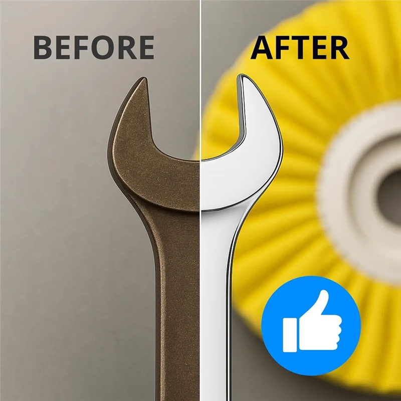 A34R 7PCS 8 นิ้วชุดขัด-Airway Buffingล้อสําหรับขอบโลหะShineฟื้นฟูเครื่องบดใช้งานร่วมกับล้อขัด