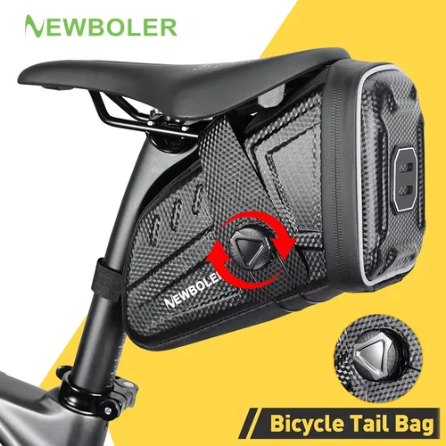 NEWBOLER, nueva bolsa impermeable para SILLÍN de bicicleta, alforjas para bicicleta de montaña y carretera, bolsa de herramientas para bicicleta a rayas reflectantes, bolsa para bicicleta, accesorios para MTB
