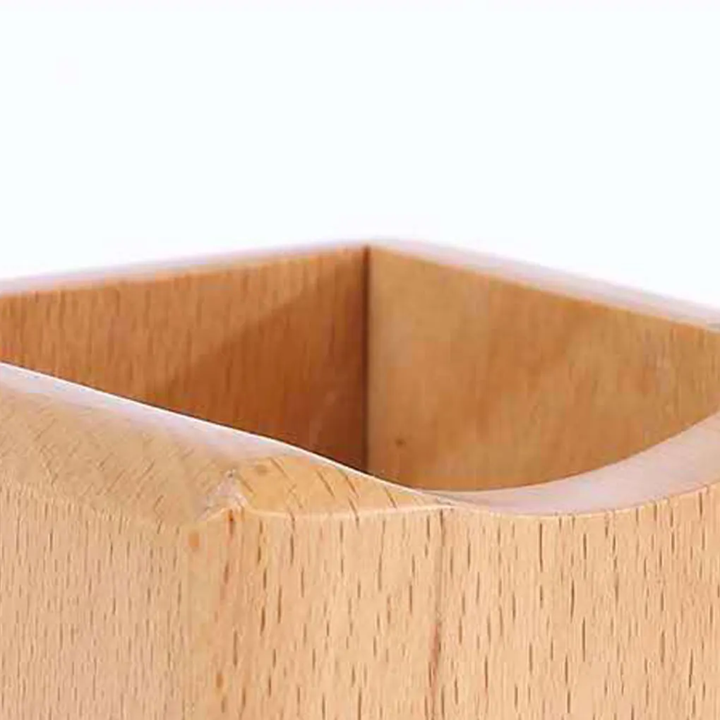 Wood Multi-Function Pencil Pot Lightweight Bamboo Pen Holder For Office Desks Eco-friendly