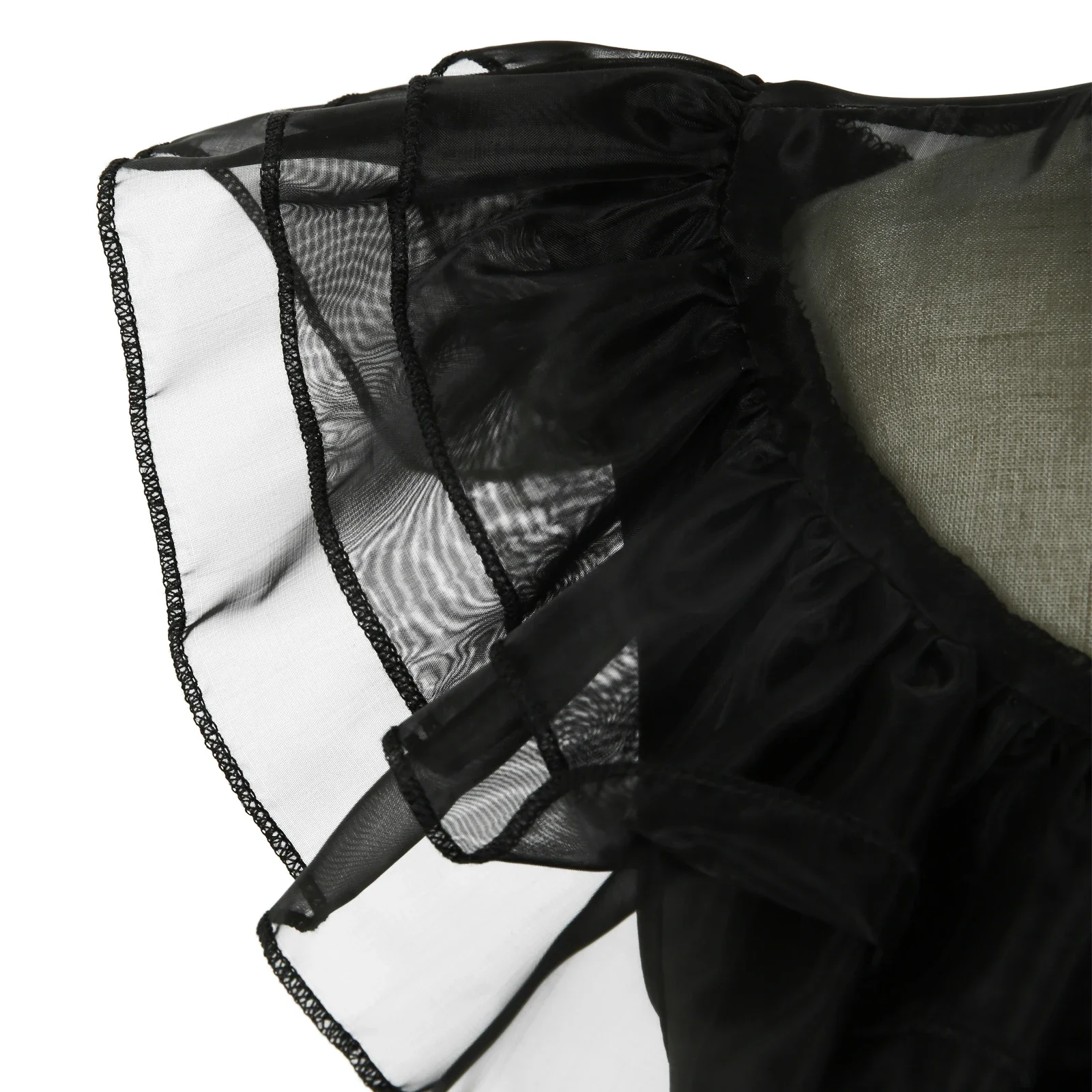 할로윈 웬즈데이 고딕 유령 뱀파이어 드레스 모티시아 아담스 튤 드레스 고딕 의상 벨트 포함 레이어드 드레스 화려한 카니발 의상