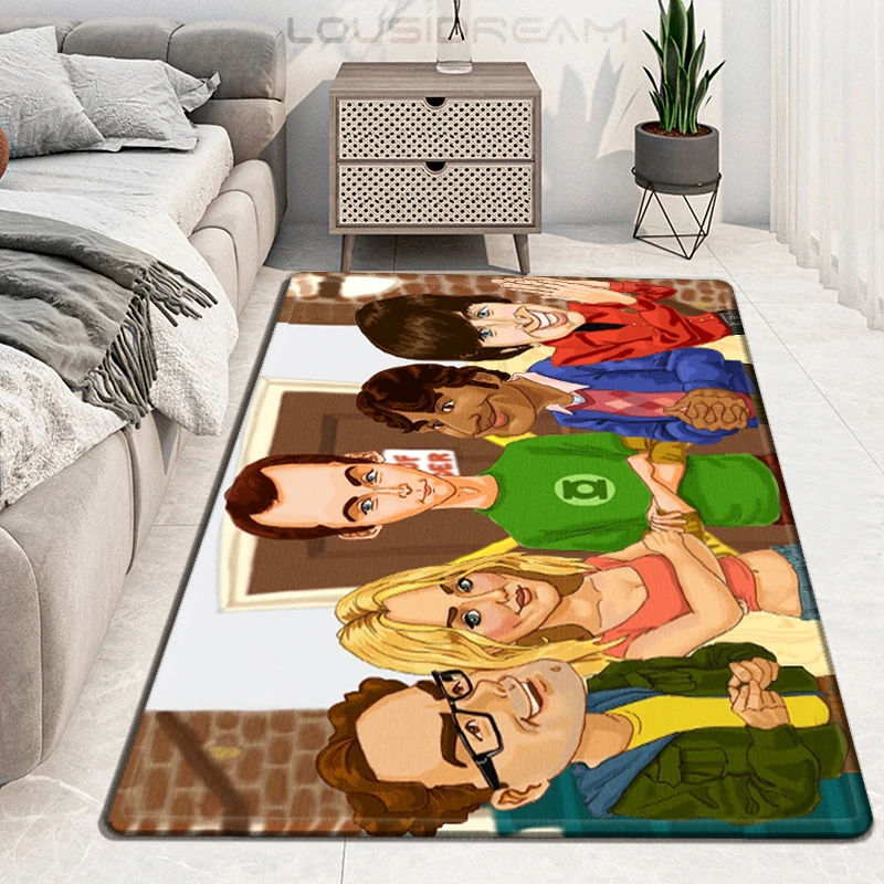 American TV Elements Decorative Carpet Square Flannel The Big Bang Theory Rugs Modern Home Living Room Floor Mats Bedroom Carpet