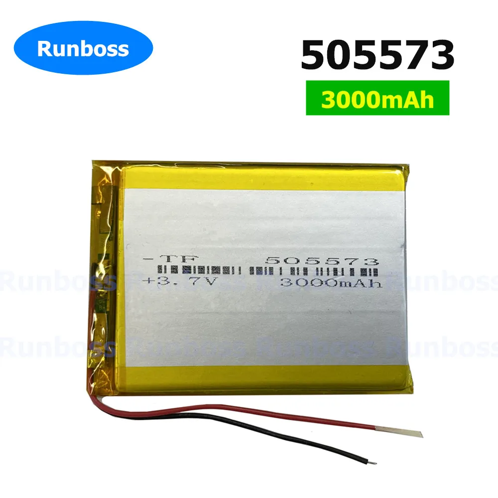 1-10 Pcs 3.7V 3000mAh 505573 Polymer Lithium Battery For Upgrade Psp3004 TOY POWER BANK GPS Old Smartphones Registrar Recorder