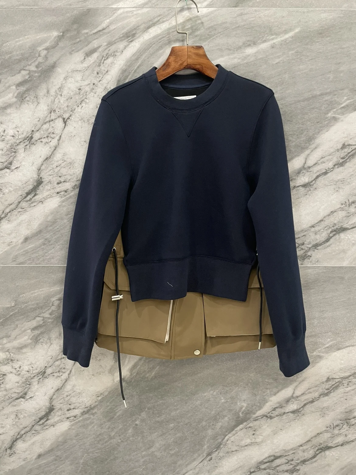 

Women's Clothing High quality fashion fake two piece chic pullover top Autumn Winter New 1.26