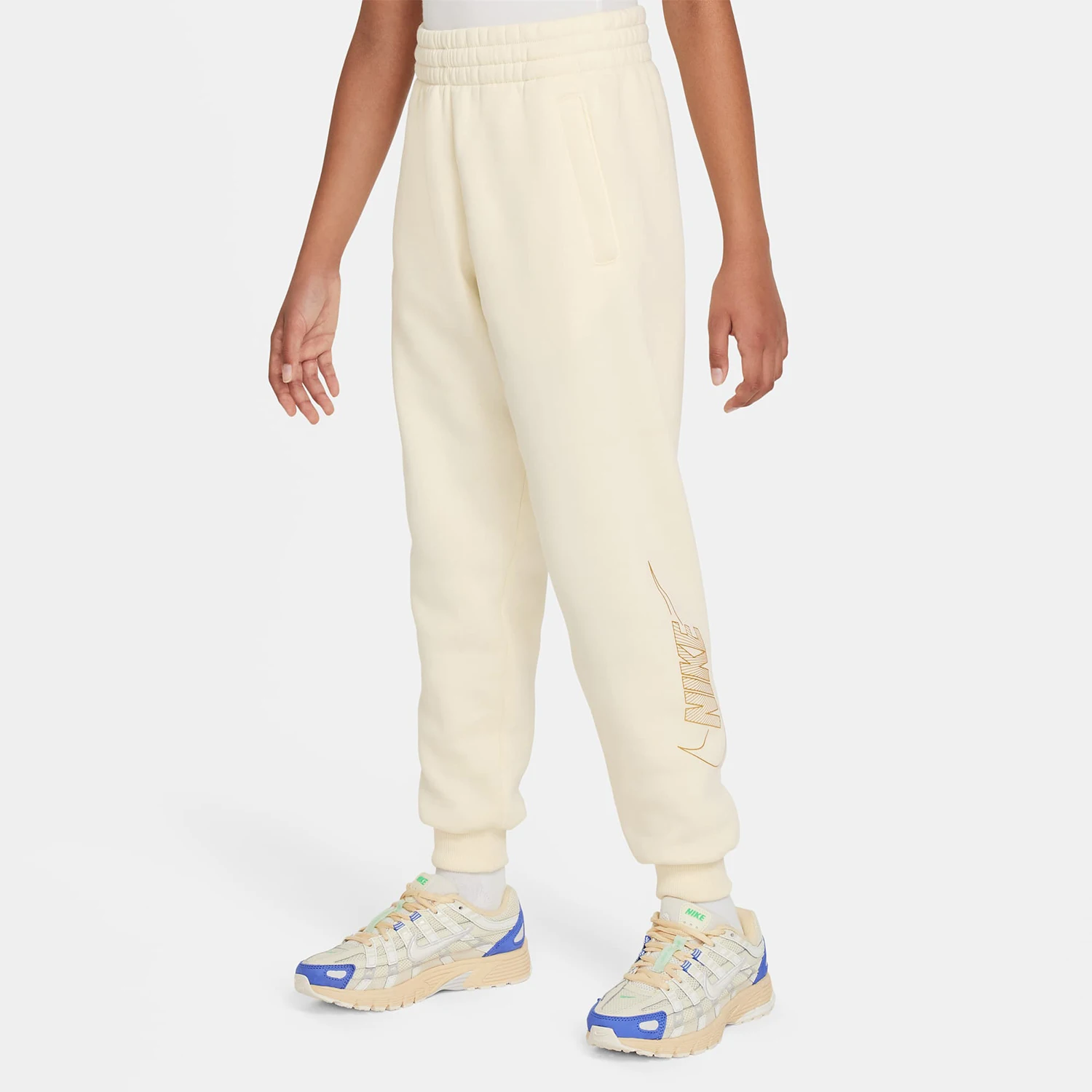 

Официальные спортивные брюки Nike Big Kid, простые легкие повседневные брюки с манжетами FJ6167-113