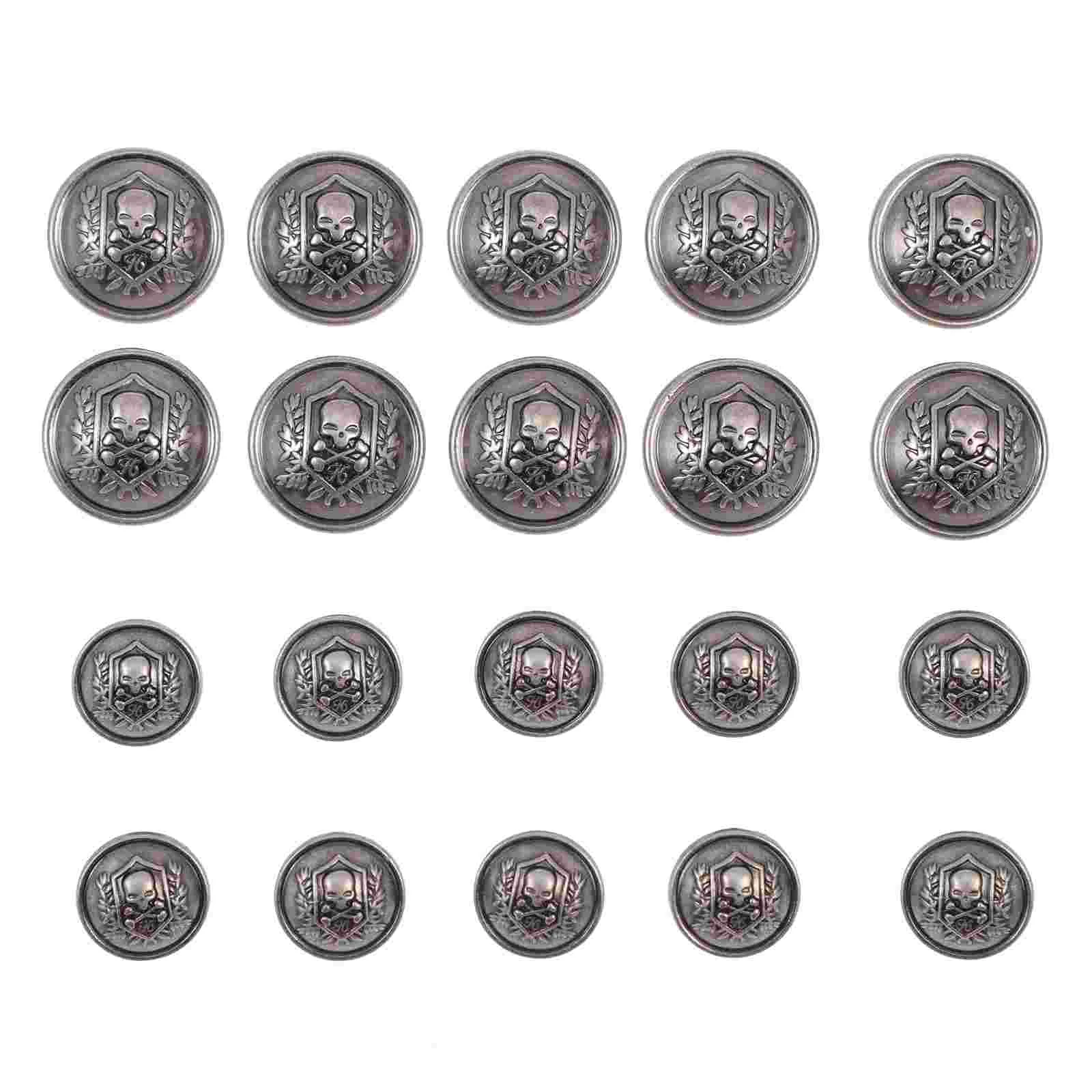 Sweater Blazer Skull Metal Buttons Vintage Metal Blazer Buttons Set Suits Coat Jacket Uniform Blazers Trench Coat Vintage Decor