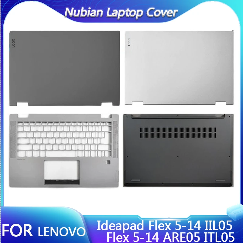 Imagem -01 - Laptop Lcd de Metal Tampa Traseira Case Inferior para Lenovo Ideapad Flex 514 Iil05 Are05 Itl05 Fundo do Palmrest Novo