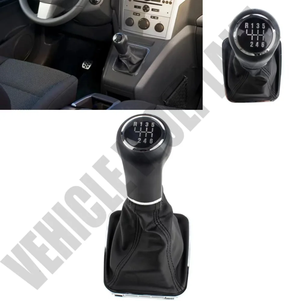 

For Opel Zafira B 2005 2006 2007 2008 2009 2010 Car-styling 6 speed gear shift knob with pu boot Car accessories