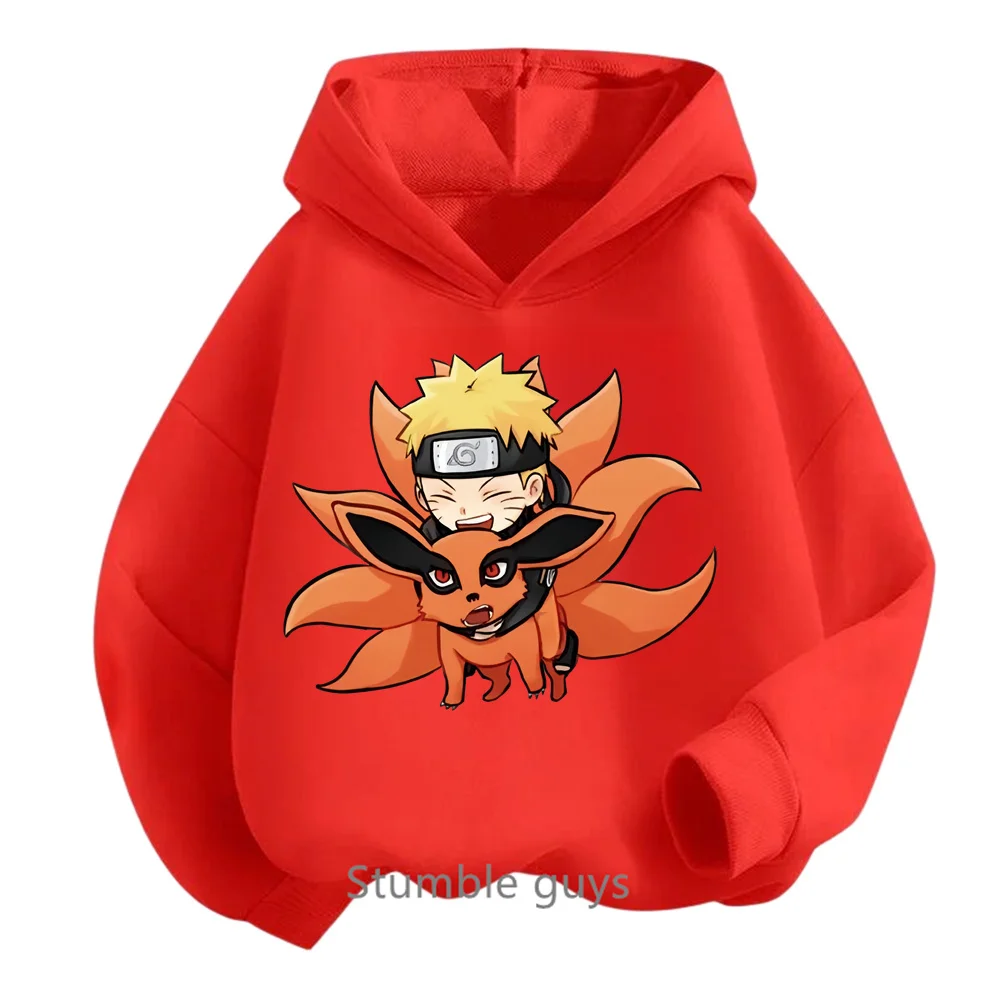 Fashion Narutos Hoodie Kids Clothes Boys Casual Sonic Clothing Cartoon Spring Autumn Hoodie Anime Sasuke Sweatshirt Kakashi Tops