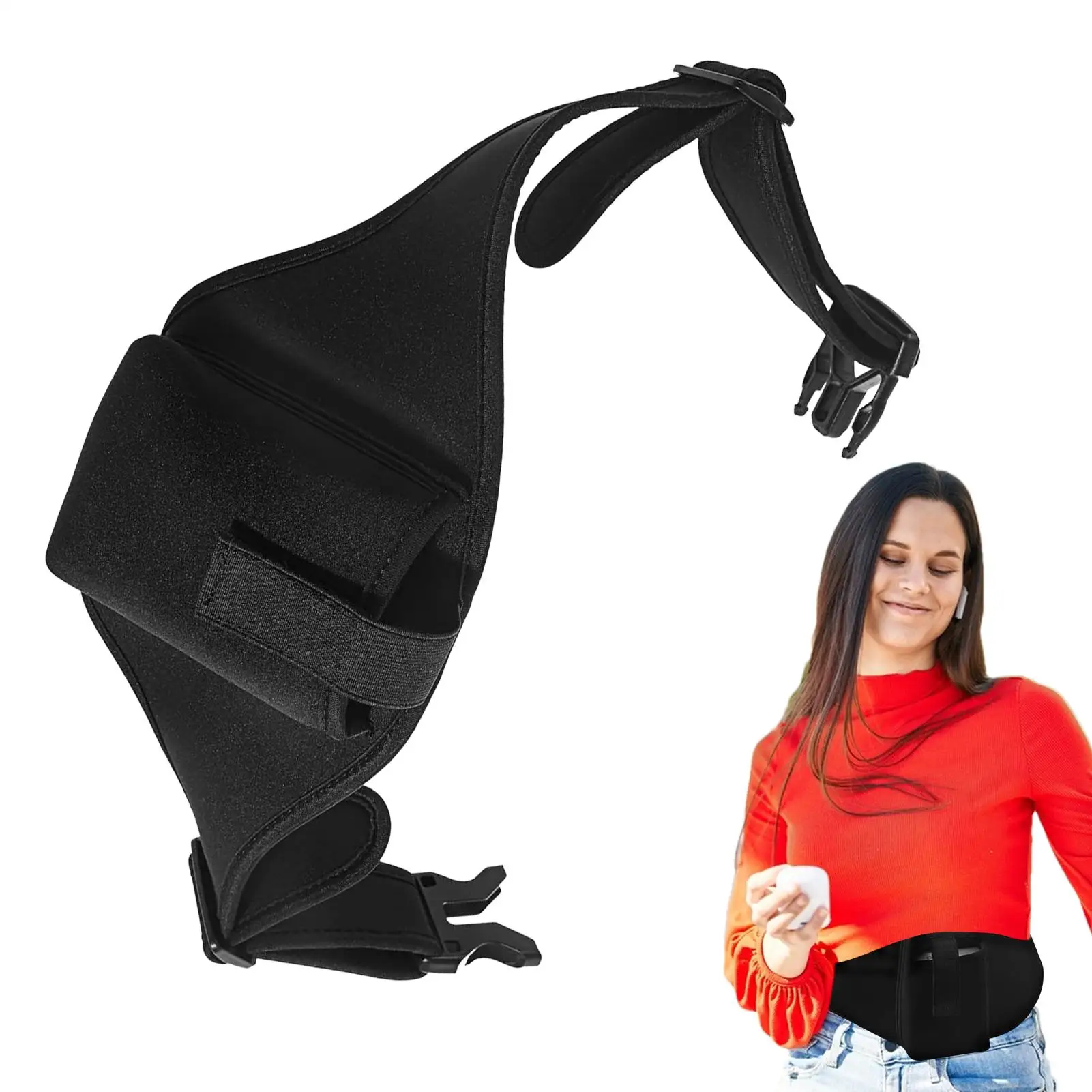 

Ремень для микрофона, держатель для микрофона, поясная сумка, регулируемая неопреновая поясная сумка, противоскользящая сумка-переноска для тренировок, йоги