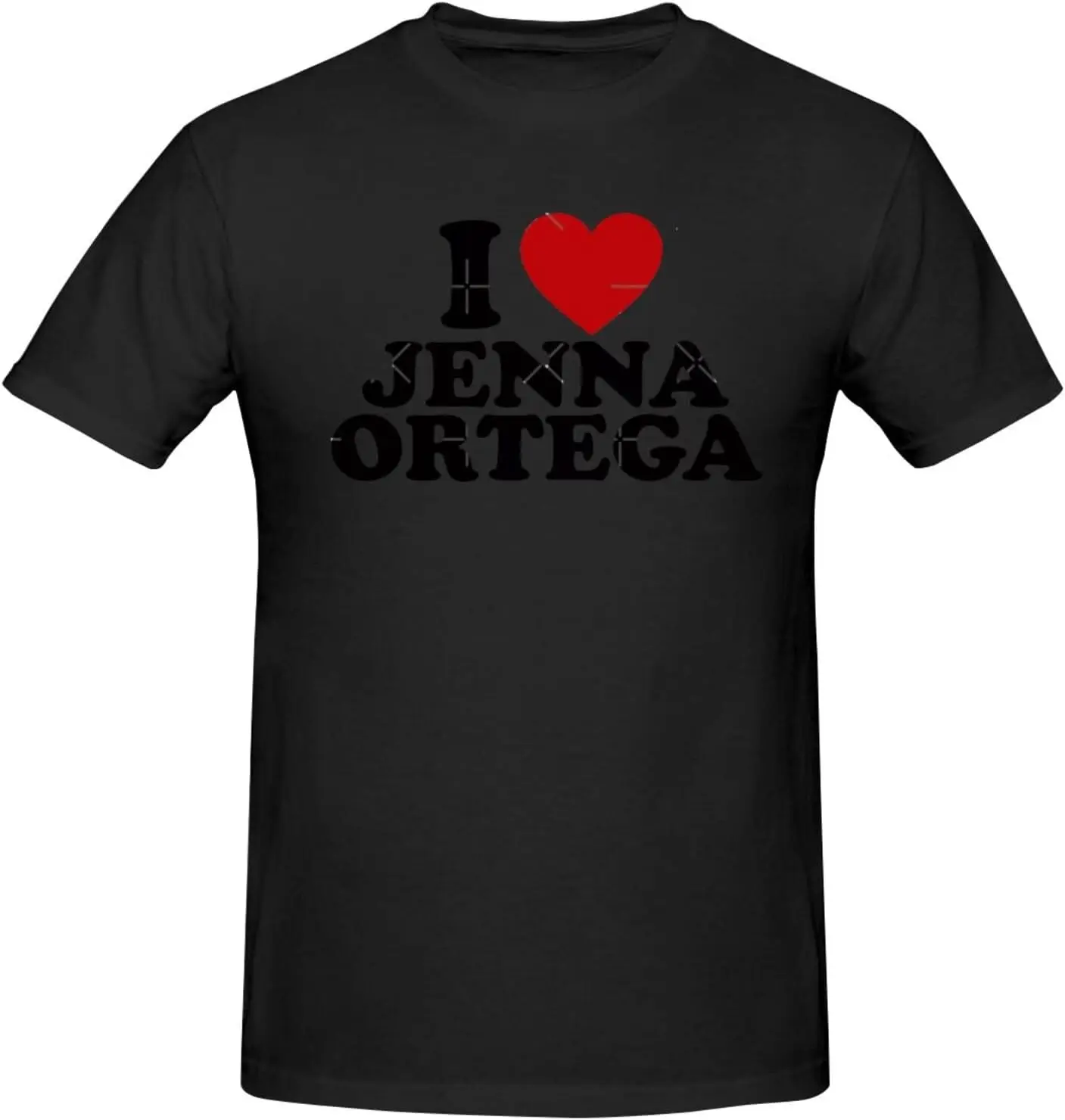 Jenna Muisc Ortega T-Shirt Men'S Short Sleeve Crewneck Pattern Casual Cotton Vintage Shirts Tops