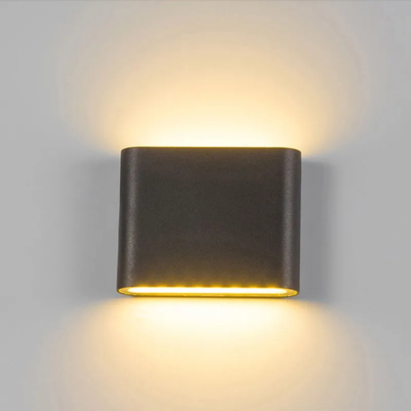 Modern Led Waterproof Outdoor Wall Lamp IP65 Aluminum 6W/12W LED Wall Light Indoor Decorated Wall Sconce