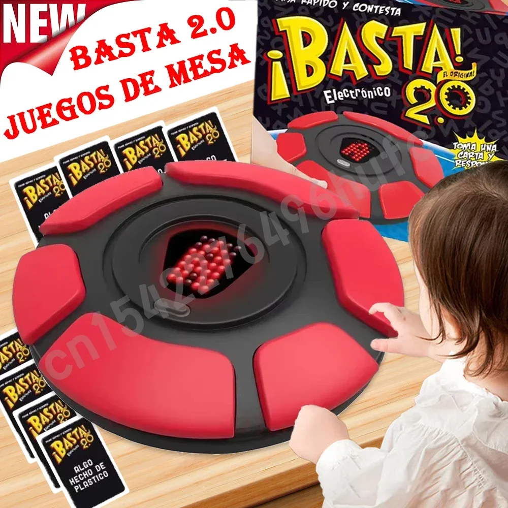 New Upgraded Basta 2.0 Spanish Board Games Fast-Paced Think Words Game Family Table Games Party Gifts Portable Basta En Español